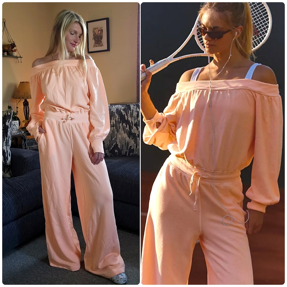 NWOT FP Movement One To Beat Onesie Pastel Peach Size XS - Picture 3 of 8